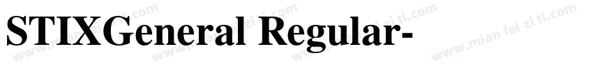 STIXGeneral Regular字体转换